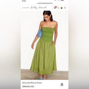 Never fully dressed Olive Lola Mid-axi Dress
